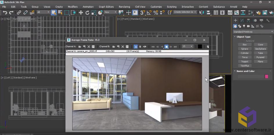 آموزش تکنیک های دوربین و نورپردازی در 3DS MAX 2021