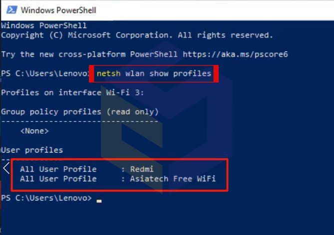 پیدا کردن رمز عبور وای فای در ویندوز 10 با Powershell