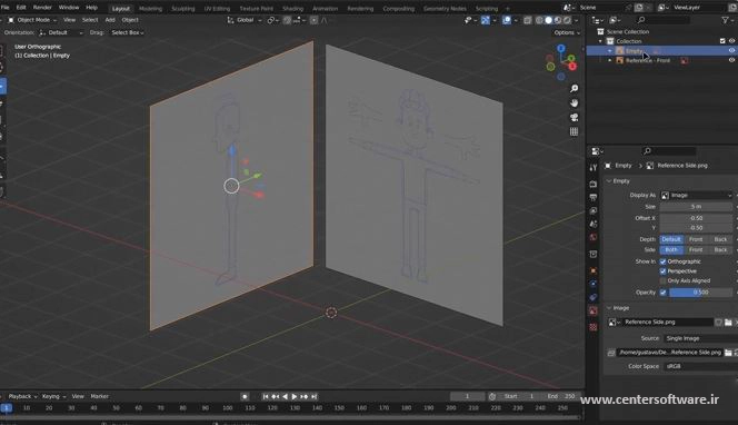 مدلسازی کاراکتر در دوره آموزش ساخت انیمیشن با بلندر