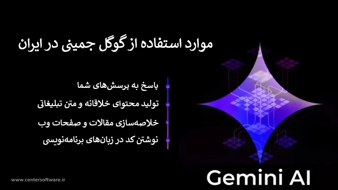 موارد استفاده از گوگل جمینی در ایران